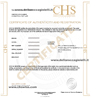 CHS SWISS - CERTIFICATE OF REGISTRATION